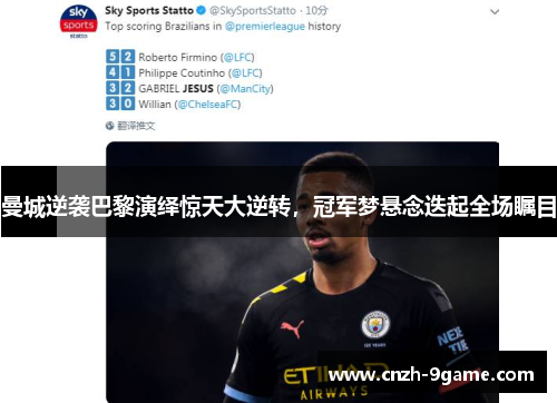 曼城逆袭巴黎演绎惊天大逆转,冠军梦悬念迭起全场瞩目 曼城逆袭巴黎演绎惊天大逆转,冠军梦悬念迭起全场瞩目